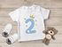 Baby T-Shirt 1. Geburtstag Zahl 1 bzw. 2 mit Krone und Sternen Geburtstagsshirt kurzarm Bio-Baumwolle MoonWorks®preview