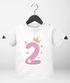 Baby T-Shirt 1. Geburtstag Zahl 1 bzw. 2 mit Krone und Sternen Geburtstagsshirt kurzarm Bio-Baumwolle MoonWorks®preview