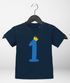 Baby T-Shirt 1. Geburtstag Zahl 1 mit Krone Geburtstagsshirt Aufdruck Alter kurzarm Bio-Baumwolle MoonWorks®preview