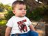 Baby T-Shirt erster Geburtstag Spruch Ich bin 1 | ich bin 2 Comic-Figur Actionfilm lustig Geburtstagsshirt Bio-Baumwolle MoonWorks®preview