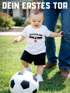 Baby T-Shirt Fußball Fanshirt WM 2026 Deutschlandshirt Trikot-Stil personalisiert Name Nummer Baumwolle Moonworks®preview