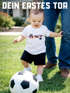 Baby T-Shirt Fussball Trikot mit Name und Wunschzahl Deutschland WM Fußball-Sommer 2026 personalisierbares Fanshirt Junge/Mädchen Moonworks®preview