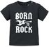 Baby T-Shirt kurzarm Babyshirt Born to Rock Hardrock Heavy Metal Jungen Mädchen Shirt Moonworks®preview