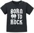 Baby T-Shirt kurzarm Babyshirt Born to Rock Hardrock Heavy Metal Jungen Mädchen Shirt Moonworks®preview