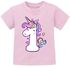 Baby T-Shirt kurzarm Babyshirt Einhorn Geburtstag 1 Jahr ein Jahr Mädchen Shirt Moonworks®preview