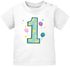 Baby T-Shirt kurzarm Babyshirt Geburtstag 1 Jahr ein Jahr Jungen Mädchen Shirt Moonworks®preview