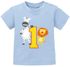 Baby T-Shirt kurzarm Babyshirt Geburtstag Eins 1 Jahr Geschenk Tiere lustig Jungen Mädchen Shirt Moonworks®preview