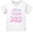 Baby T-Shirt kurzarm Babyshirt Meine Mama ist vergeben aber meine Tante ist single und heiß Spruch lustig Jungen Mädchen Shirt Moonworks®preview