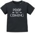 Baby T-Shirt kurzarm Babyshirt Poop Is Coming lustig Spruch Jungen Mädchen Moonworks®preview
