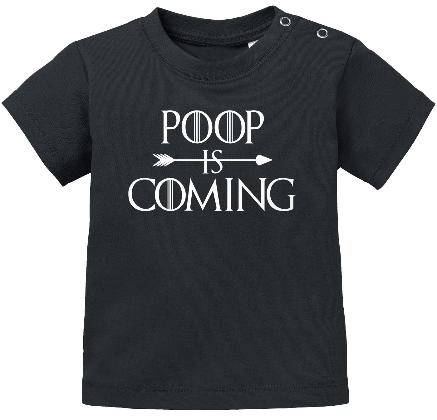 Baby T-Shirt kurzarm Babyshirt Poop Is Coming lustig Spruch Jungen Mädchen Moonworks®