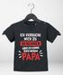 Baby T-Shirt kurzarm bedruckt mit lustigem Papa-Spruch Ich versuche mich zu benehmen Babyshirt Jungen Mädchen Moonworks®preview