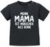 Baby T-Shirt kurzarm Meine Mama ist hübscher als deine Jungen Mädchen Oberteil Bio-Baumwolle Moonworks®preview