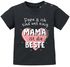 Baby T-Shirt kurzarm mit Spruch Papa und ich sind uns einig Mama ist die Beste Herz Babyshirt Mädchen/Jungen Moonworks®preview