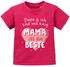 Baby T-Shirt kurzarm mit Spruch Papa und ich sind uns einig Mama ist die Beste Herz Babyshirt Mädchen/Jungen Moonworks®preview