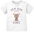 Baby T-Shirt kurzarm mit Spruch zum Geburtstag ich bin schon eins Tiermotive Geschenk für Einjährige Bio-Baumwolle SpecialMe®preview