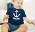 Baby T-Shirt kurzarm Spruch lustig Moin Anker Grafik Print Maritim Nordisch Jungen Mädchen Shirt Moonworks®preview