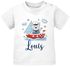 Baby T-Shirt mit Name Bär Boot Segelboot Aufdruck Motiv personalisierte Geschenke Junge Mädchen kurzarm Bio-Baumwolle SpecialMe®preview