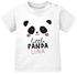 Baby T-Shirt mit Namen personalisiert Aufschrift little Panda Junge Mädchen kurzarm Bio-Baumwolle SpecialMe®preview