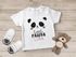 Baby T-Shirt mit Namen personalisiert Aufschrift little Panda Junge Mädchen kurzarm Bio-Baumwolle SpecialMe®preview