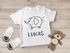Baby T-Shirt mit Namen personalisiert Elefant lustige Zoo-Tiere Strichzeichung kurzarm Bio-Baumwolle SpecialMe®preview