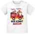 Baby T-Shirt mit Namen personalisiert Feuerwehr-Auto Spruch Tatütata Hier kommt [Wunschname] kurzarm Bio-Baumwolle SpecialMe®preview