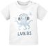 Baby T-Shirt mit Namen personalisiert Octopus Unterwasser Tiermotiv Tintenfisch Junge kurzarm Bio-Baumwolle SpecialMe®preview