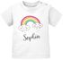 Baby T-Shirt mit Namen personalisiert Regenbogen Wolke Herz Junge Mädchen kurzarm Bio-Baumwolle SpecialMe®preview