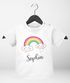 Baby T-Shirt mit Namen personalisiert Regenbogen Wolke Herz Junge Mädchen kurzarm Bio-Baumwolle SpecialMe®preview