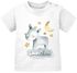 Baby T-Shirt mit Namen Tier-Motive Nashorn Löwe Elefant Watercolor Junge Mädchen kurzarm Bio-Baumwolle SpecialMe®preview