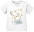 Baby T-Shirt mit Namen Tier-Motive Nashorn Löwe Elefant Watercolor Junge Mädchen kurzarm Bio-Baumwolle SpecialMe®preview