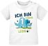 Baby T-Shirt mit Namen und Zahl 1 / 2 Geschenk zum Geburtstag Dinosaurier Dino für Jungen SpecialMe®preview
