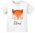 Baby T-Shirt Name Bär Fuchs Einhorn Bedruckt Tiermotive personalisierte Geschenke Junge Mädchen kurzarm Bio-Baumwolle SpecialMe®preview