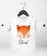 Baby T-Shirt Name Bär Fuchs Einhorn Bedruckt Tiermotive personalisierte Geschenke Junge Mädchen kurzarm Bio-Baumwolle SpecialMe®preview