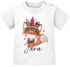 Baby T-Shirt Name personalisiert Boho Fuchs Tier-Motive Bedrucken Junge Mädchen kurzarm Bio-Baumwolle SpecialMe®preview