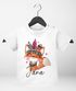 Baby T-Shirt Name personalisiert Boho Fuchs Tier-Motive Bedrucken Junge Mädchen kurzarm Bio-Baumwolle SpecialMe®preview