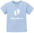 Baby T-Shirt personalisierbar mit Namen Babyfüßchen Wunschname personalisierte Geschenke Geburt Junge Mädchen kurzarm SpecialMe®preview