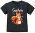 Baby T-Shirt personalisiert mit Namen bedrucken Eichhörnchen Print Namensgeschenke Baby Geburt Taufe Junge/Mädchen SpecialMe®preview