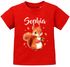 Baby T-Shirt personalisiert mit Namen bedrucken Eichhörnchen Print Namensgeschenke Baby Geburt Taufe Junge/Mädchen SpecialMe®preview