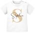 Baby T-Shirt personalisiert mit Namen und Anfangsbuchstabe Wunschname Pastell-Design Mädchen Jungen Baumwolle SpecialMe®preview