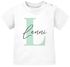 Baby T-Shirt personalisiert mit Namen und Anfangsbuchstabe Wunschname Pastell-Design Mädchen Jungen Baumwolle SpecialMe®preview