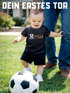 Baby T-Shirt WM Fußball-Sommer 2026 Deutschlandshirt Trikot-Stil personalisiert Name Nummer Fußball Fanshirt Baumwolle Moonworks®preview