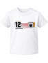 Baby T-Shirt WM Fußball-Sommer 2026 Deutschlandshirt Trikot-Stil personalisiert Name Nummer Fußball Fanshirt Baumwolle Moonworks®preview