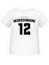 Baby T-Shirt WM Fußball-Sommer 2026 Deutschlandshirt Trikot-Stil personalisiert Name Nummer Fußball Fanshirt Baumwolle Moonworks®preview