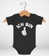 Babybody erster Geburtstag Ich bin 1 Comic-Hand Daumen Geschenk für einjähriges Kind kurzarm Body Baumwolle Moonworks®preview
