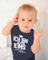 Babybody erster Geburtstag lustiger Spruch Ich bin schon 1 jetzt wird's gefährlich kurzarm Body Baumwolle Moonworks®preview
