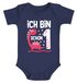 Babybody erster Geburtstag Spruch Ich bin schon 1 Jahr Dinosaurier Dino kurzarm Body Baumwolle Mädchen Moonworks®preview