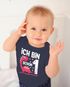 Babybody erster Geburtstag Spruch Ich bin schon 1 Jahr Dinosaurier Dino kurzarm Body Baumwolle Mädchen Moonworks®preview