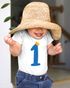 Babybody erster Geburtstag Zahl 1 mit Krone kurzarm Body Bio-Baumwolle Geschenk für Einjährige Moonworks®preview
