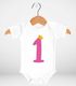 Babybody erster Geburtstag Zahl 1 mit Krone kurzarm Body Bio-Baumwolle Geschenk für Einjährige Moonworks®preview