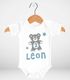 Babybody mit Namen und Zahl zum Geburtstag Teddy-Bär personalisierbare Baby Geschenke Bio-Baumwolle SpecialMe®preview